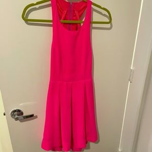 L’atiste by Amy bright Pink flare open back dress